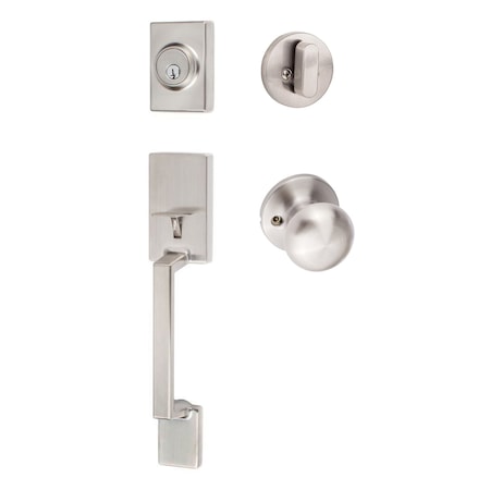 Sure-Loc Hardware Sure-Loc Hardware Stockholm Handleset, Durango Handleset Trim, Satin Nickel SH507-R-DU-RD 15
